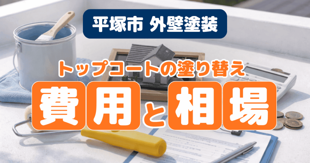平塚市でトップコート塗り替え費用を比較したイメージ