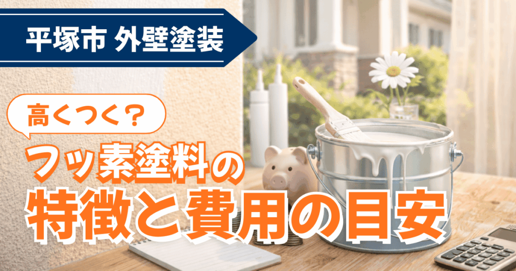 平塚市の外壁塗装でフッ素塗料の費用を解説するイメージ