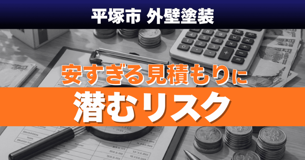 平塚市で安価な見積もりの注意点を示すイメージ