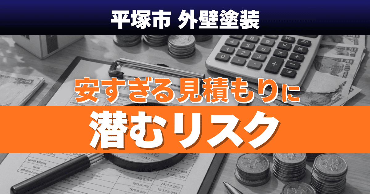 平塚市で安価な見積もりの注意点を示すイメージ