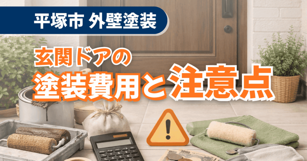 平塚市で玄関ドア塗装の費用と注意点を整理したイメージ