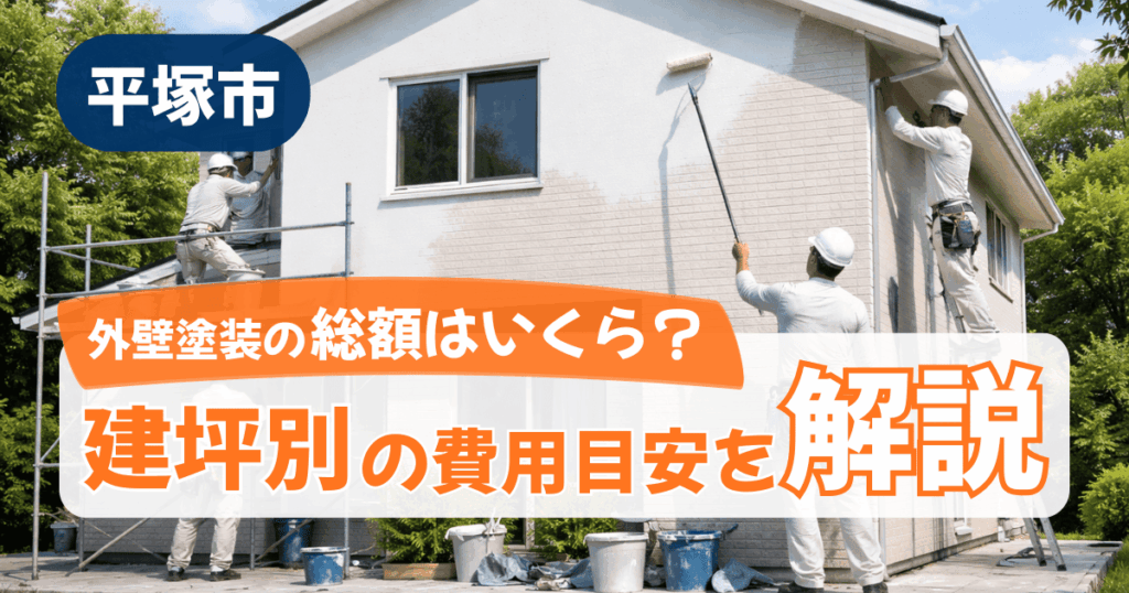 平塚市の外壁塗装総額相場を建坪別に解説するイメージ