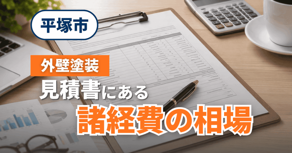平塚市で外壁塗装の諸経費相場を確認するイメージ