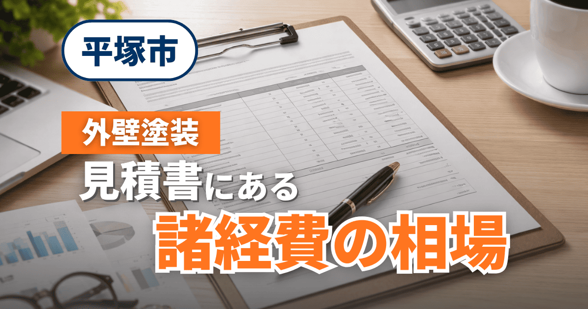 平塚市で外壁塗装の諸経費相場を確認するイメージ
