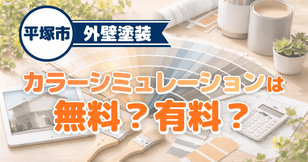 平塚市でカラーシミュレーション費用を整理したイメージ