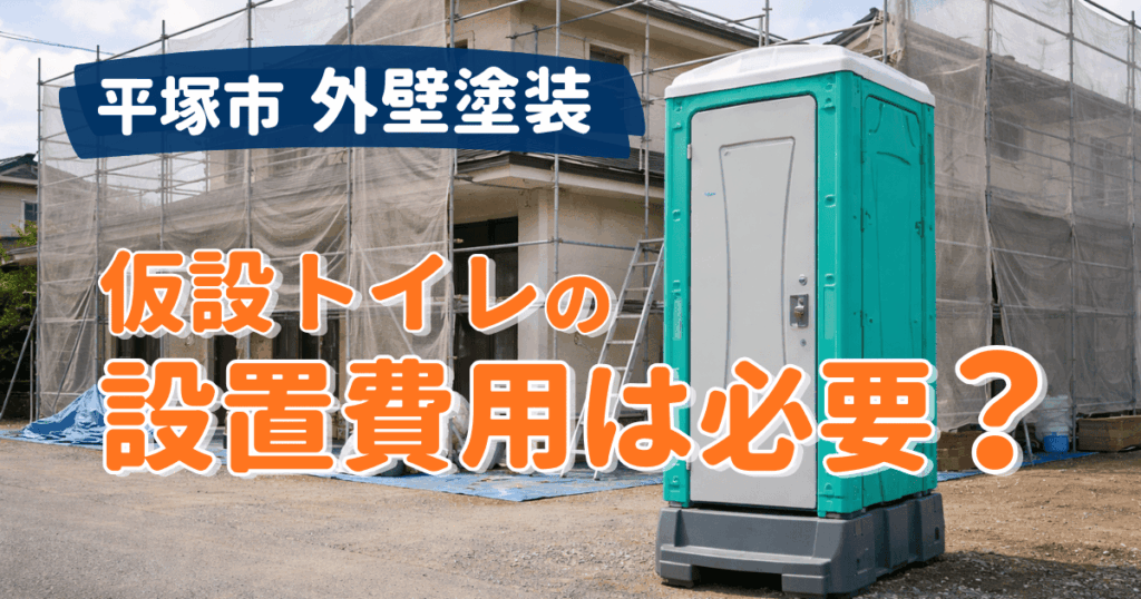 平塚市で仮設トイレ設置費用の扱いを確認するイメージ