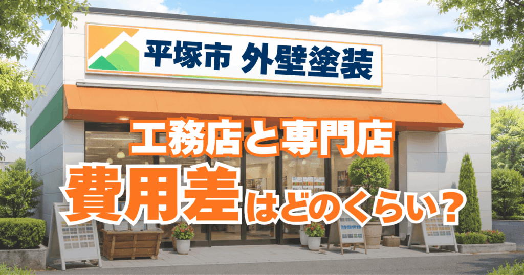 平塚市で工務店と専門店の費用差を比較したイメージ