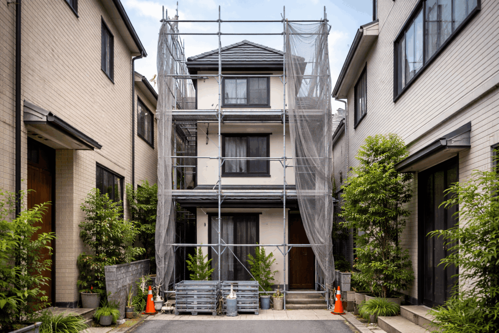 狭小地に建てた家