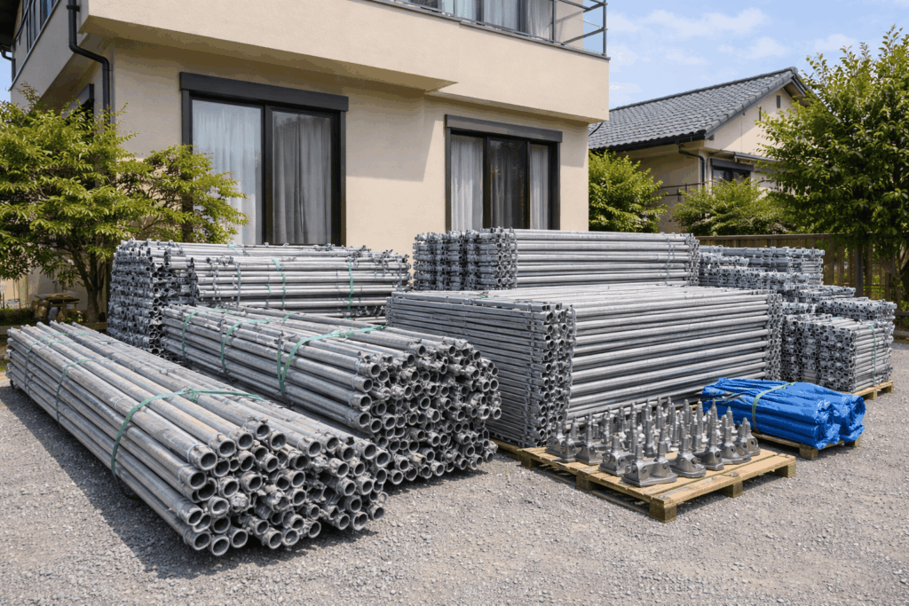 足場に使う道具のイメージ