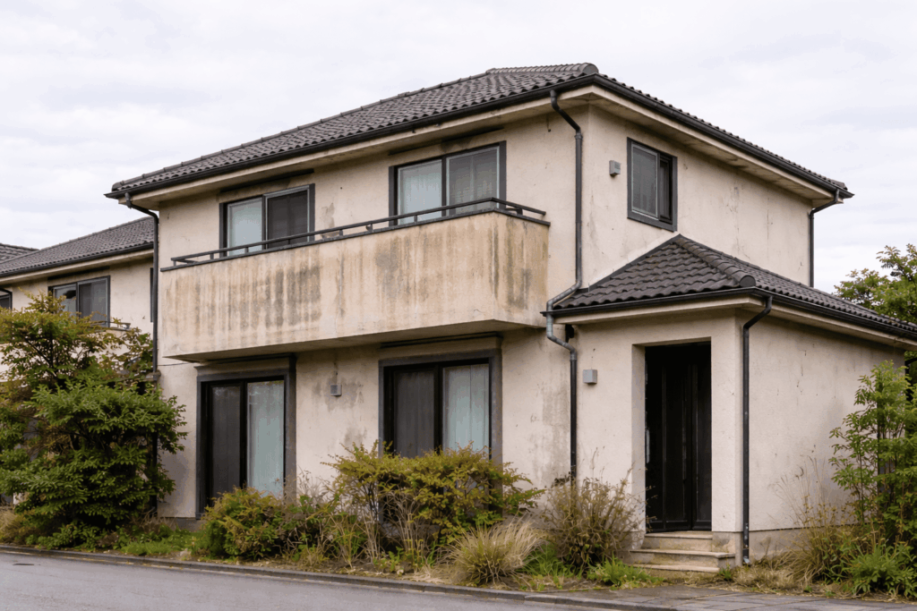 築10年以上の再塗装が必要な戸建てイメージ