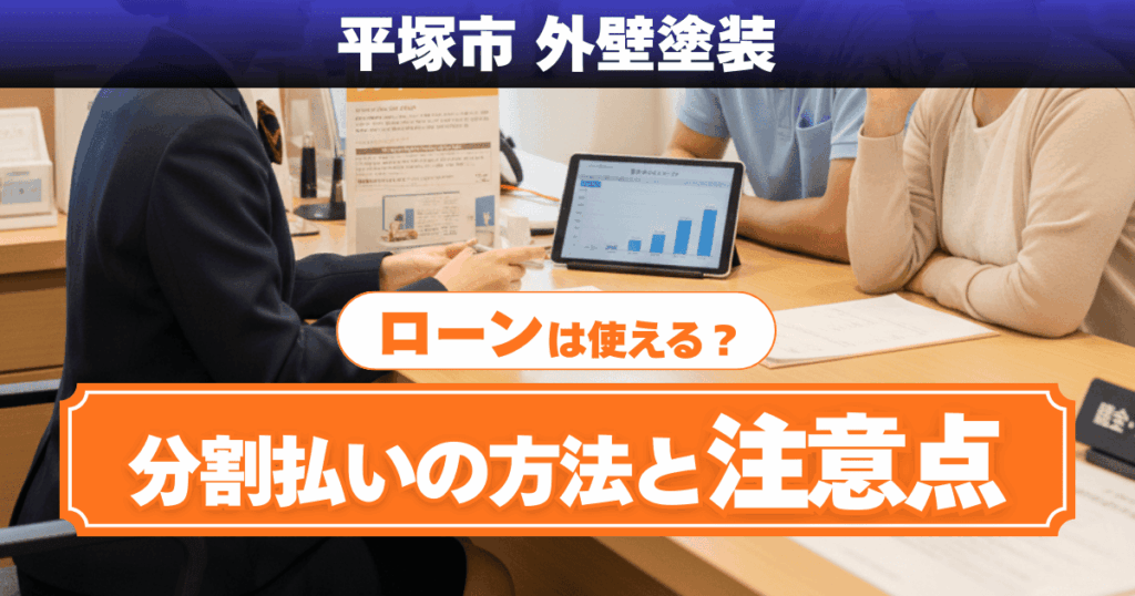 平塚市で外壁塗装ローンや分割払いを解説するイメージ
