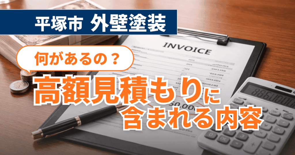平塚市で高額見積もりの内訳を確認するイメージ